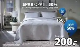 JYSK FAGERKLOKKE sengeteppe og ryggpute tilbud