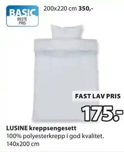 JYSK LUSINE kreppsengesett tilbud