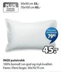 JYSK INGE putetrekk tilbud