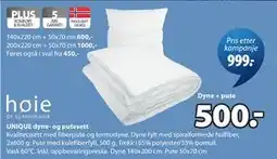 JYSK UNIQUE dyne- og putesett tilbud