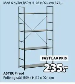 JYSK ASTRUP reol tilbud