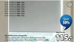 JYSK FALSTER lystett rullegardin tilbud