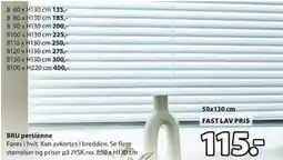 JYSK BRU persienne tilbud