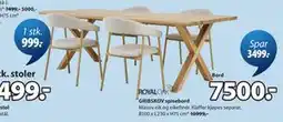 JYSK GRIBSKOV spisebord tilbud