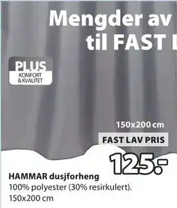 JYSK HAMMAR dusjforheng tilbud