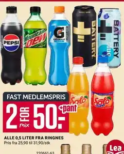 Europris ALLE 0,5 LITER FRA RINGNES, Medlemspris tilbud