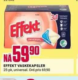 Europris EFFEKT VASKEKAPSLER tilbud