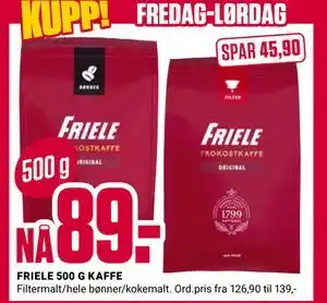 FRIELE 500 G KAFFE