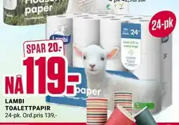 Europris LAMBI TOALETTPAPIR tilbud
