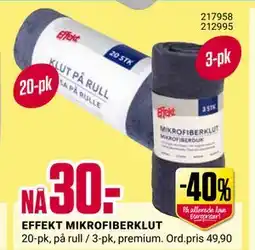 Europris EFFEKT MIKROFIBERKLUT tilbud