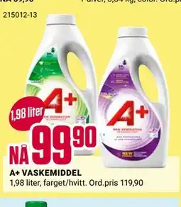 Europris A+ VASKEMIDDEL tilbud