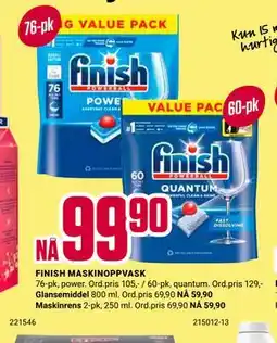 Europris FINISH MASKINOPPVASK tilbud