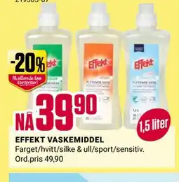 Europris EFFEKT VASKEMIDDEL tilbud