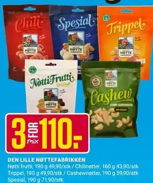 Europris DEN LILLE NØTTEFABRIKKEN tilbud