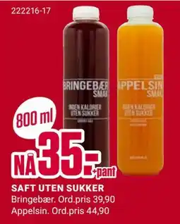 Europris SAFT UTEN SUKKER tilbud