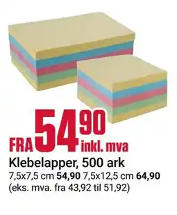 Europris Klebelapper, 500 ark tilbud