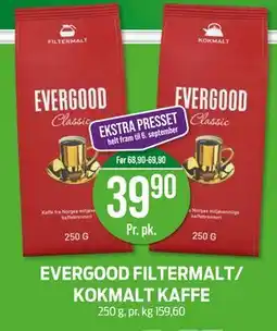 Kiwi EVERGOOD FILTERMALT/ KOKMALT KAFFE tilbud