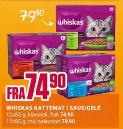 Europris WHISKAS KATTEMAT I SAUS/GELÉ tilbud