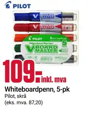Europris Whiteboardpenn, 5-pk tilbud