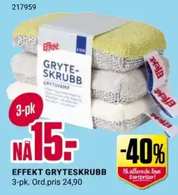 Europris EFFEKT GRYTESKRUBB tilbud