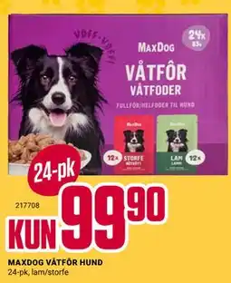 Europris MAXDOG VÅTFÔR HUND tilbud