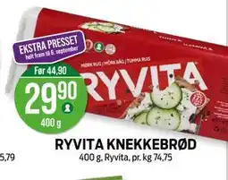 Kiwi RYVITA KNEKKEBRØD tilbud