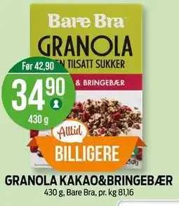 Kiwi GRANOLA KAKAO&BRINGEBÆR tilbud
