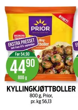 Kiwi KYLLINGKJØTTBOLLER tilbud