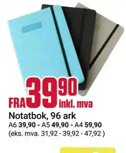 Europris Notatbok, 96 ark tilbud