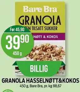 Kiwi GRANOLA HASSELNØTT&KOKOS tilbud