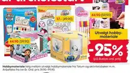 Rusta Hobbymateriale tilbud