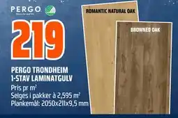 Obs Bygg PERGO TRONDHEIM 1-STAV LAMINATGULV tilbud