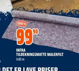 Obs Bygg INFRA TILDEKNINGSMATTE MALERFILT tilbud