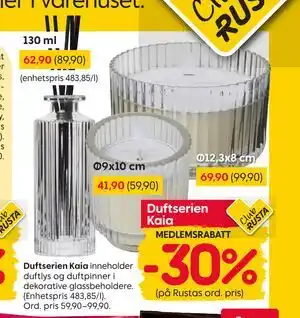 Rusta Duftserien Kaia, Medlemspris tilbud