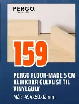 Obs Bygg PERGO FLOOR-MADE 5 CM KLIKKBAR GULVLIST TIL VINYLGULV tilbud