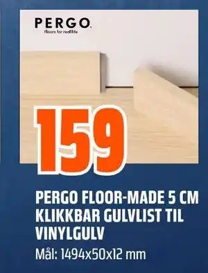 Obs Bygg PERGO FLOOR-MADE 5 CM KLIKKBAR GULVLIST TIL VINYLGULV tilbud