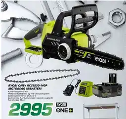 Coop Byggmix RYOBI ONE+ RCS1830-140P MOTORSAG M/BATTERI tilbud