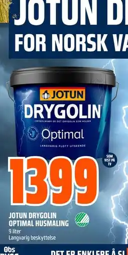 Obs Bygg JOTUN DRYGOLIN OPTIMAL HUSMALING tilbud