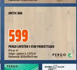 Obs Bygg PERGO LOFOTEN 1-STAV PARKETTGULV tilbud