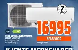 Obs Bygg WILFA NARVIK 40 VARMEPUMPE, FERDIG MONTERT tilbud