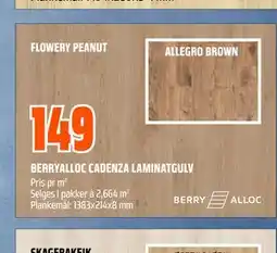 Obs Bygg BERRYALLOC CADENZA LAMINATGULV tilbud