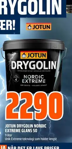 Obs Bygg JOTUN DRYGOLIN NORDIC EXTREME GLANS 50 tilbud