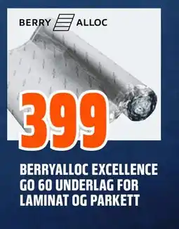 Obs Bygg BERRYALLOC EXCELLENCE GO 60 UNDERLAG FOR LAMINAT OG PARKETT tilbud