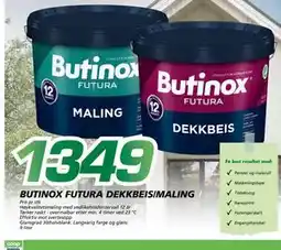 Coop Byggmix BUTINOX FUTURA DEKKBEIS/MALING tilbud