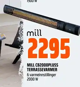 Obs Bygg MILL CB2000PLUSS TERRASSEVARMER tilbud