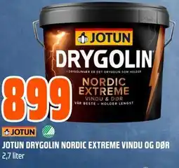 Obs Bygg JOTUN DRYGOLIN NORDIC EXTREME VINDU OG DØR tilbud