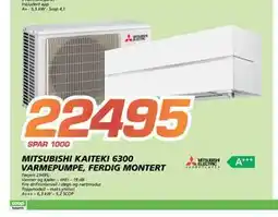 Coop Byggmix MITSUBISHI KAITEKI 6300 VARMEPUMPE, FERDIG MONTERT tilbud