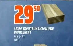 Obs Bygg 48X98 KONSTRUKSJONSVIRKE IMPREGNERT tilbud