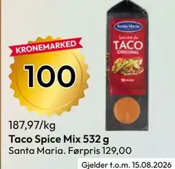 Gigaboks Taco Spice Mix 532 g tilbud