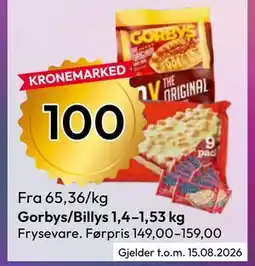 Gigaboks Gorbys/Billys 1,4–1,53 kg tilbud